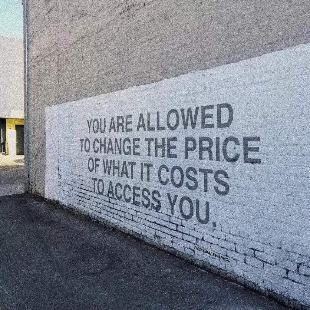 The Female Warhol - You are allowed to change the price of what it costs to access you