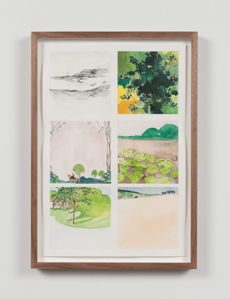 Danielle Dean - Catalog elements, 1919, 1932, 1936, 1959, 2018 Watercolor on paper Image courtesy of the artist and 47 Canal, New York.