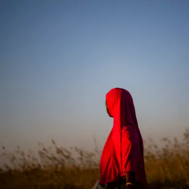 Girl with the Red Veil Beira, Mozambique, 2019 Alissa Everett Photographic print on Hahnemuhle