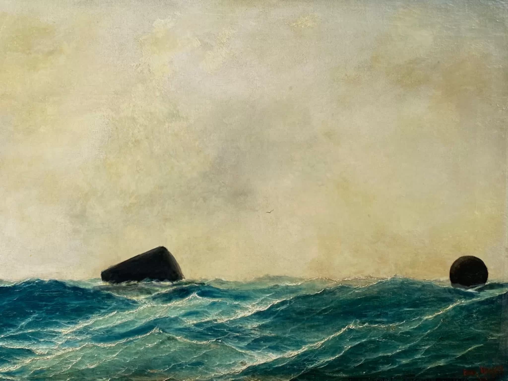 Fiona Banner ARIAL (SINKING), AMERICAN GARAMOND, (FULL STOP SEASCAPE), 2022
