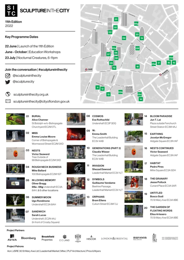 Sculpture Park In The City Of London Returns With 20 Artworks On Free Display For A Year