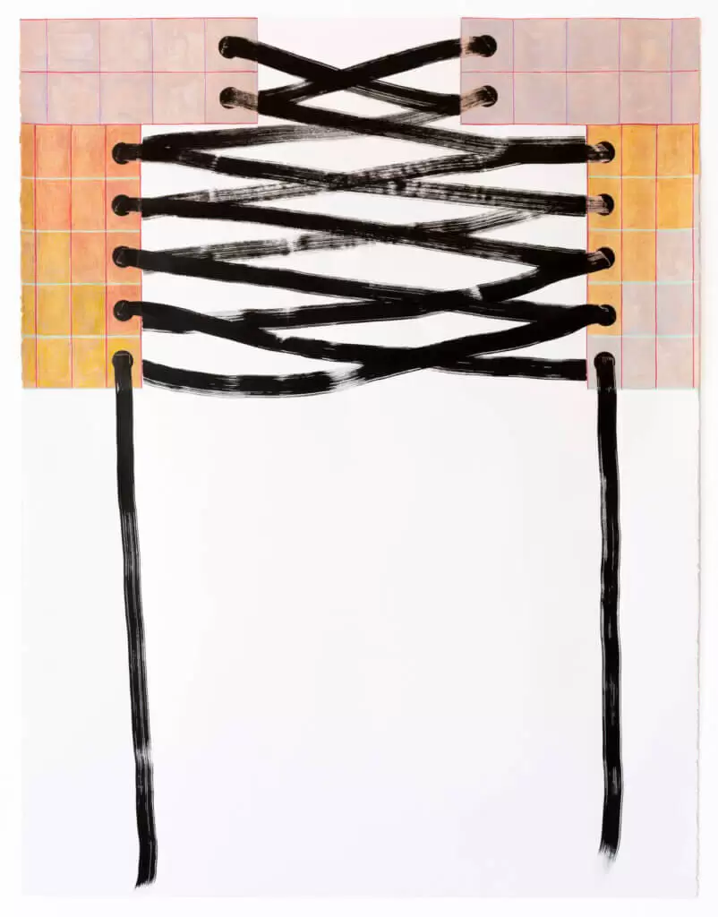 Amy Nathan Corset Grid II (Exhale), 2021