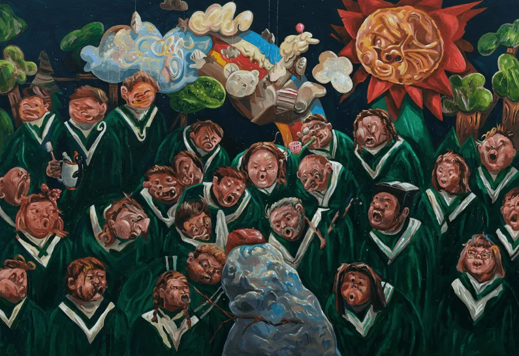 Bae Yoon Hwan - MAMA WOOOO, 2022 Acrylic on canvas