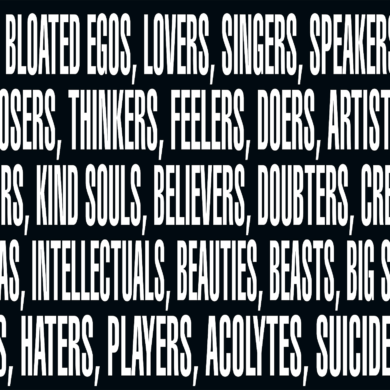 Barbara Kruger, Untitled (Cast of characters), 2016/2020