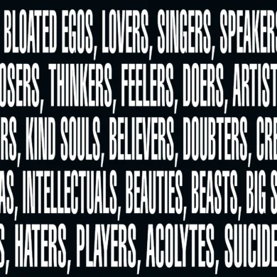 Barbara Kruger, Untitled (Cast of characters), 2016/2020