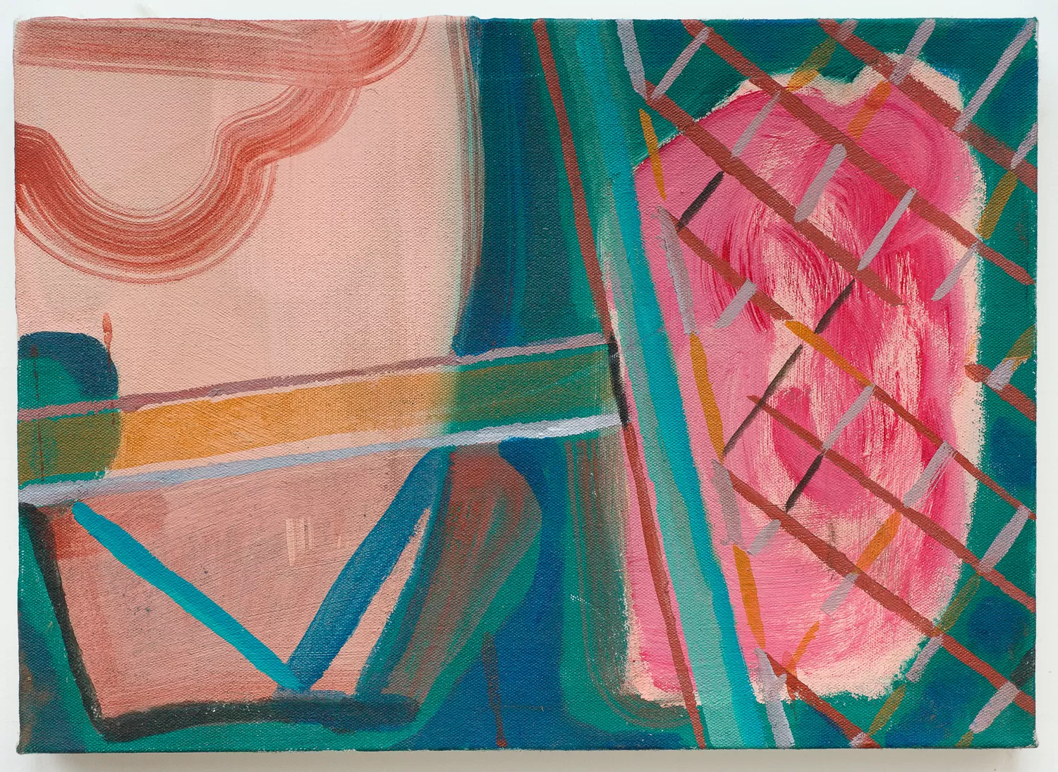 Clare Davidson Confessional Ear, 2021 Acrylic on canvas 25 x 35 cm