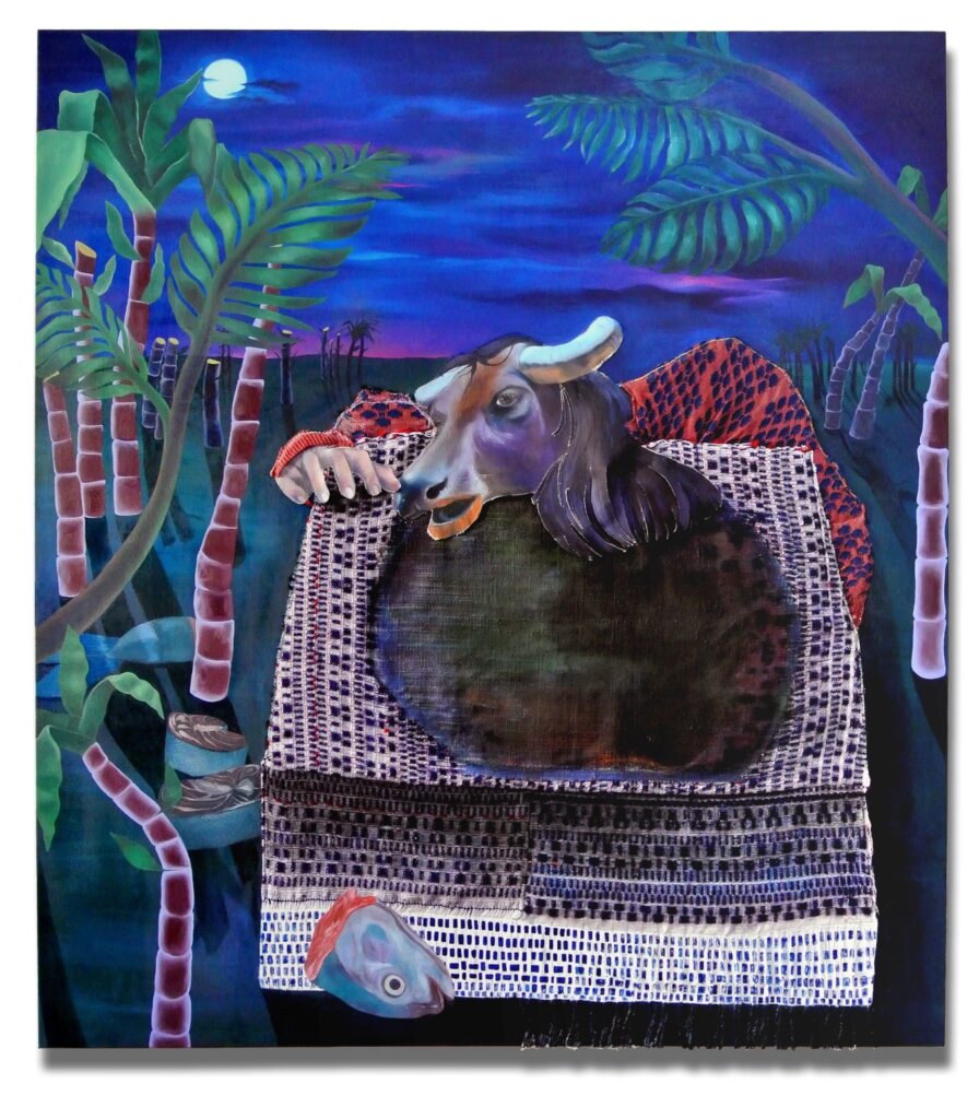 GHOSTS OF EMPIRES ll - Jeanne F. Jalandoni, Sugarcane Milkfish, 2021-22, Oil on canvas
