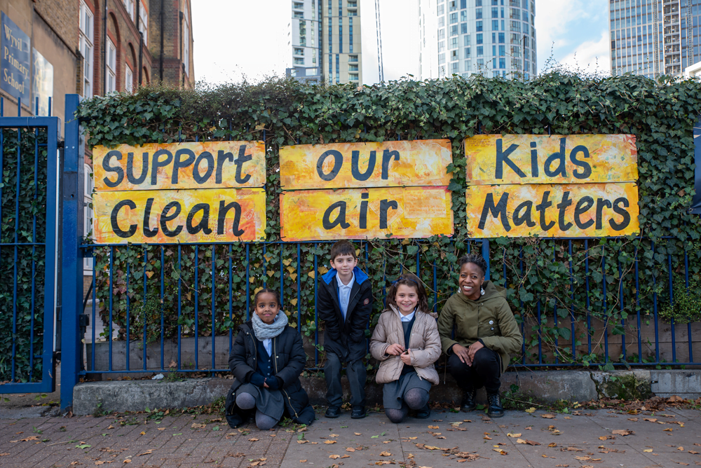 Clean Air Art Project Wyvil Primary School Linett Kamala with pupil reps