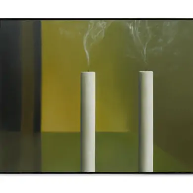 Gavin Turk (b. 1967) Kerze v Kerze, 2022 Oil on canvas