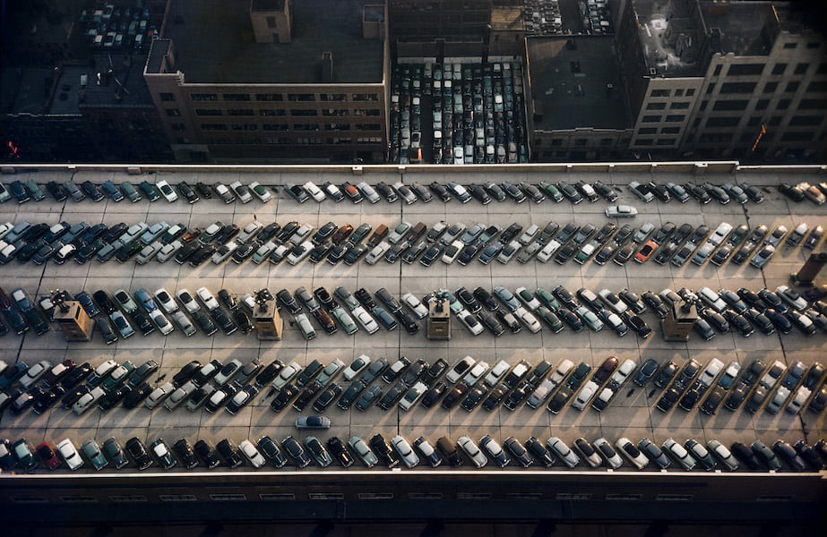 Streets of New York - werner bischof roof of the bus terminal new york usa 1953