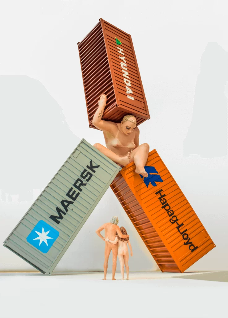 David Mach: Heavy Metal-  Easy Caryatid, 2022 Model for Bronze
