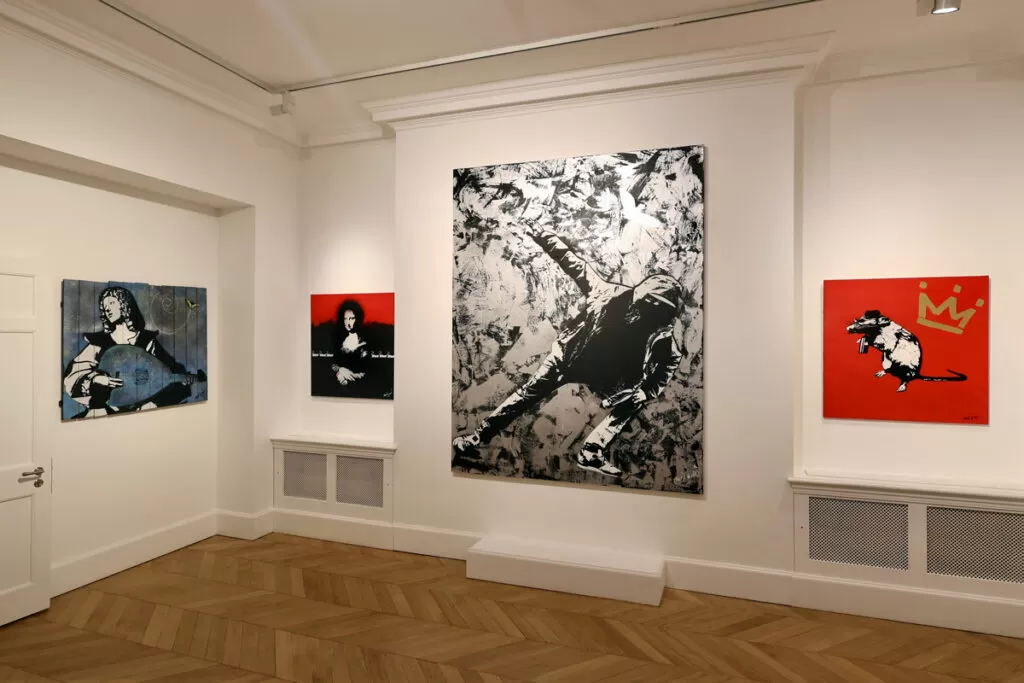 'The Return of The Rat' by Blek le Rat Installation view