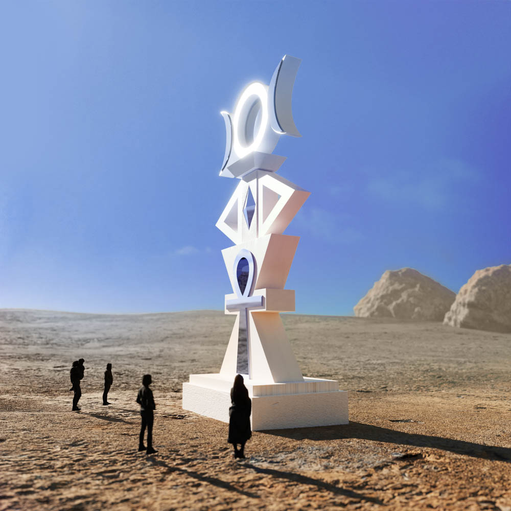 Lauren Baker will unveil her monumental totem installation at this year's Burning Man