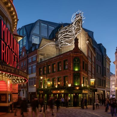 Acrylicize Unveils "London is a Forest," a Giant Installation in London's Soho