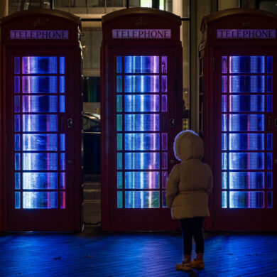 Digital Artists Revive Historic Phone Boxes in Wembley Park with "Trialogue"