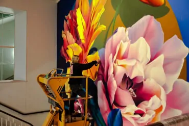 Sophie Mess Unveils Towering Mural at Saatchi Gallery’s Floral Exhibition