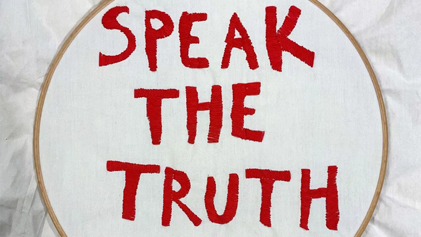 Delaine Le Bas: Fabricating My Own Myth – Red Threads & Silver Needles